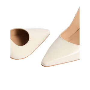 L.K. Bennett New Fern Ecru Nappa Leather Courts